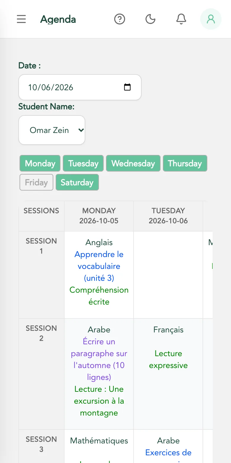 Agenda and homework